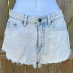 BDG acid wash Super High Rise Dolphin frayed cut off denim shorts Photo 0