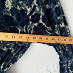 Greylin Floral Velvet Mini Dress Navy Blue Green Tie Waist Large Whimsigoth Photo 7