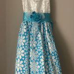 Flower girl dress Blue Photo 0