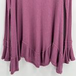 Free People  Olivia Henley Tunic Top Oversized Waffle Knit V-Neck‎ Size Small Photo 7