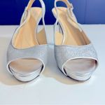 Kate Spade  Silver Peep Toe Slingback Heels Size 7 Photo 2