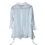 Theory ‎ Linen Button Down Tie Front Top Blouse Size P Photo 7