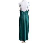California Dynasty Vintage Slip Dress Nightgown Emerald Gold Lace USA M Medium Photo 2