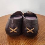 Isaac Mizrahi  Brown Loafers Tortoise Shell Button Size 6.5 Brown Preppy Shoes Photo 6