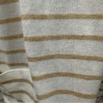 Lilly Pulitzer  Elba Sweater 3/4 Sleeve Tassels Pockets White Tan Striped Women S Photo 2