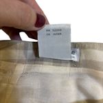 Liz Claiborne Liz Claiborne Plaid Linen Skirt Petite Collection Beige Striped Career Size 6* Photo 4