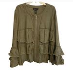 International concepts INC Green Ruffled Jacket Photo 2