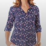 Lilly Pulitzer Cruiser Shirt Camp Oh Buoy Swim Lanes Size 10 Nautical Fisherman Photo 0