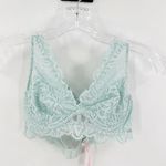 Victoria's Secret Pink Mint Crisscross Back Underwire Lace Bralette Size Small Green Photo 0