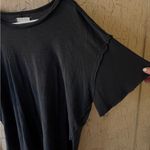 We The Free Free people Grey black top with waffle sleeves☁️ Photo 2