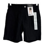 Rafaella  Women's Black Flat Front Shorts Photo 0