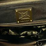 Nicole Miller Gold Embossed Leather Satchel with Rolled Handles-Just a Beauty! Photo 7