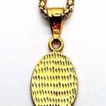 Handmade Gold-Tone Religious Jesus Pendant Necklace Photo 2