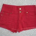 Charlotte Russe Coral Mid-Rise Denim Shorts Photo 0