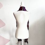 Pink Striped 100% Silk Scarf Luxury Coquette Retro Y2K Photo 1