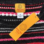 Ruby Rd . Woman NWT Size 1X Black & Pink Stripe Long Sleeve Chenille Sweater Top Photo 3