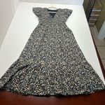 Rails  Clementine Smocked Black Floral Midi Dress Women Size Small Cap Sleeve NEW Photo 2