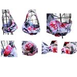 Cacique  Bra 40D Floral White Pink Black Lightly Lined Full Coverage Unde… Photo 4