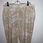 Juicy Couture White Tan Swirl Sweatpants Size large Micro Sherpa Lined Warm Photo 2