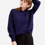 Everlane The Alpaca Crewneck Sweater in Ocean Cavern Navy Blue Size XS Photo 0