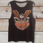 New American Bald Eagle Free Bird Tank Top. Black Photo 4