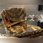 Saks 5th Avenue Saks Fifth Avenue Original Vintage Gold Rhinestone metallic Handbag Clutch Purse Photo 0