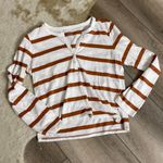 Aerie Striped Henley Long Sleeve Top Photo 0