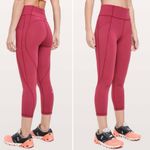 Lululemon Time To Sweat Crop Legging 23" Star Ruby Berry Pink Size 6 Photo 1