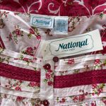 NWT! National 100% Cotton Floral Long Sleeve 5 Button Nightgown Size 3X Red Photo 4