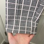 Adrianna Papell NWOT women’s black white light pink plaid pattern stretch pants Photo 3