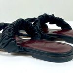 Staud Maya Ruched Slide Sandals Black EU 39 NEW Leather Double Strap Logo Size 8 Photo 12