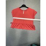 Tresics Women's Red Short Sleeve Cropped T-Shirt Size S Photo 2