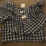 Mabel Mable navy gingham top Photo 0