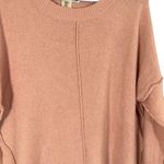 Kaisely Kaisley Pink Cotton Blend Long Sleeve Oversized Pullover Knit Sweater Women Sz M Photo 5