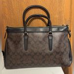 Coach AUTHENTIC MORGAN SIGNATURE PVC SATCHEL BAG PURSE F34617 BROWN/BLACK Photo 3