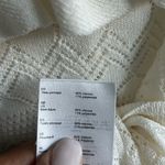 Maje  | Menthe open knit pointelle ruffle top in ecru Photo 6