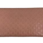 Gucci  Pink Microguccissim Leather Long Bifold Wallet GG Logo Photo 2