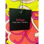 Trina Turk TRINA  Size Large Vinet Tie Slit Sleeve Floral Medley Mini Dress Photo 7