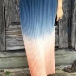 Cynthia Rowley  Maxi Skirt Pleated Ombre XS Photo 0