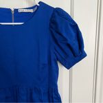 Alice + Olivia Ann Tiered Blue Mini Dress Photo 6