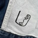Banana Republic  Denim Jacket Hand Painted Faces Back Size Small Photo 3