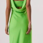 Misha Collection NWT  Alden Satin Midi Dress in Lime Green - Size S Photo 1
