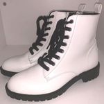 Steve Madden White Combat Boots Photo 0