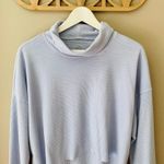 American Eagle  Outfitters Waffle Knit Long Sleeve Turtleneck Top Blue Sz… Photo 1