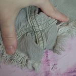 Free People  WE THE FREE FADED GREEN CUTOFF PAPERBAG HIGH WAISTED JEANS SHORTS M Photo 5