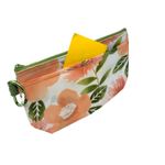 Thirty One Gifts White & Pink Floral Makeup‎ Bag Zipper Transparent Pouch Travel Photo 3
