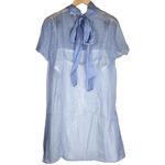 J.Crew  Collection bow-tie slip dress in organza Dusk Blue CL661 14 NWT Sequined Photo 1