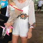 Solaris White Floral Romper Photo 0