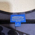 Pendleton  Blue Black Floral Mini Ruched Bodycon Dress Women S Casual Long Sleeve Photo 2