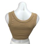 Madewell Brown Tan Waffle Knit Sleeveless Cami Camisole Crop Sweater Tank Top XS Photo 1